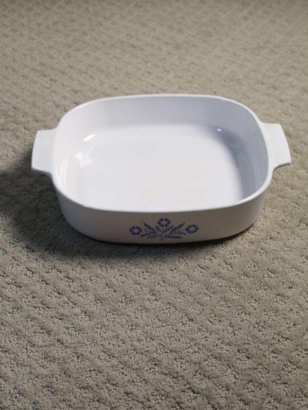 Vintage 70s Corningware 10" Blue Cornflower Casserole Dish